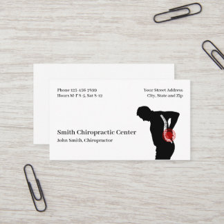 Chiropraktik Chiropraktik Klinik Visitenkarte