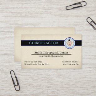 Chiropraktik Chiropraktiker Klinik Visitenkarte