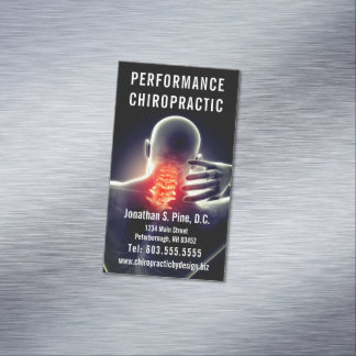 Chiropraktik der Dorn-Grafik-(Nackenschmerzen) Magnetische Visitenkarte