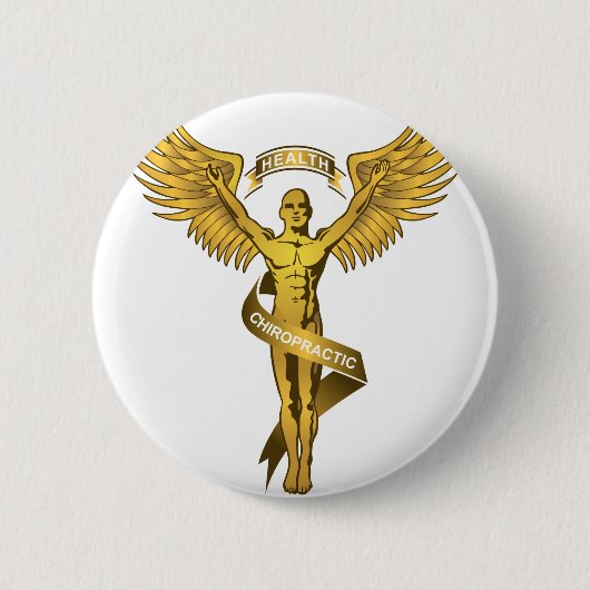 Chiropraktik-Engel Button (Vorderseite)