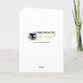 Chiropraktik fügt das Leben Jahr-Gruß-Karte hinzu Karte (Rückseite)