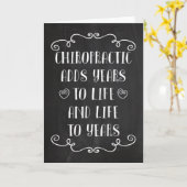 Chiropraktik fügt das Leben Jahr-Gruß-Karte hinzu Karte (Gelbe Blume)