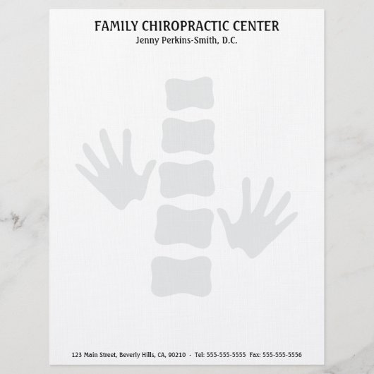 Chiropraktik-Hände u. Dorn-Briefkopf Briefkopf (Vorderseite)
