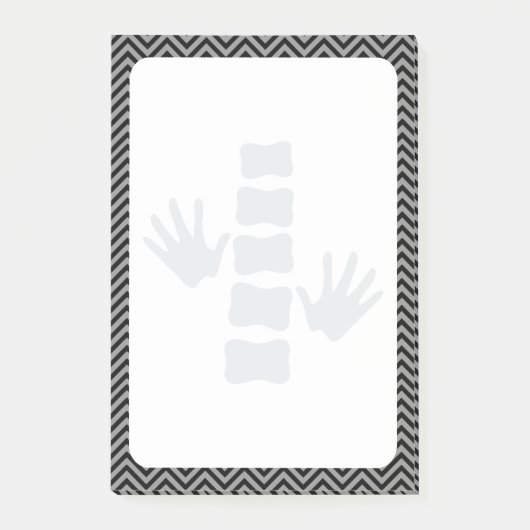 Chiropraktik-Hände und Dorn-Logo Posten-it® Post-it Klebezettel (Vorderseite)