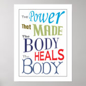 Chiropraktik heilt das Body Quote Poster (Vorne)