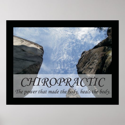 Chiropraktik heilt die Body Quotes-Redewendungen Poster (Vorne)
