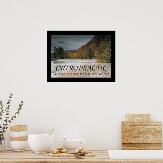 Chiropraktik heilt die Body Quotes-Redewendungen Poster (Küche)