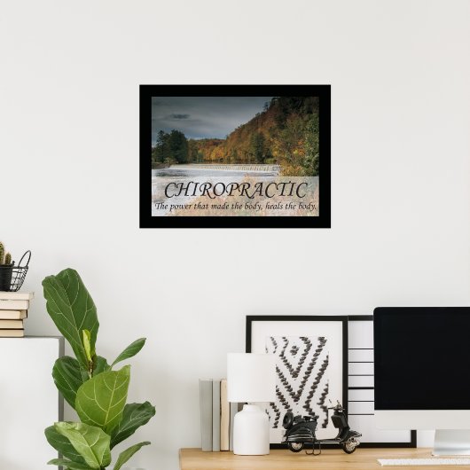 Chiropraktik heilt die Body Quotes-Redewendungen Poster (Heimbüro)