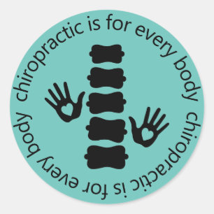 Chiropraktik ist für jeden Körper geeignet Runder Aufkleber