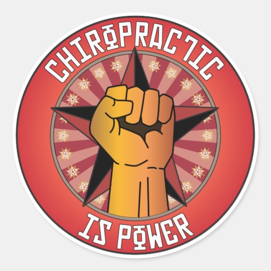 Chiropraktik ist Power Runder Aufkleber (Vorderseite)