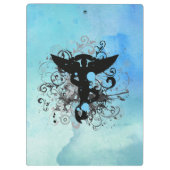 Chiropraktik-Klemmbrett des Watercolor-{Blues} Klemmbrett (Rückseite)