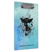 Chiropraktik-Klemmbrett des Watercolor-{Blues} Klemmbrett (Rechts)