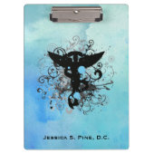 Chiropraktik-Klemmbrett des Watercolor-{Blues} Klemmbrett (Vorderseite)