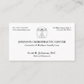 Chiropraktik-Logo-Verabredungs-Karten Terminkarte (Vorderseite)