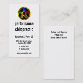 Chiropraktik-Logo-Vertikale-Visitenkarten Visitenkarte (Vorne/Hinten)
