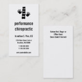 Chiropraktik-Logo-Vertikale-Visitenkarten Visitenkarte (Vorne/Hinten)