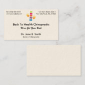 Chiropraktik-Logo-Visitenkarten Visitenkarte (Vorne/Hinten)