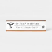 Chiropraktik-Medizin personalisiert Schreibtischnamensplakette (Vorderseite )