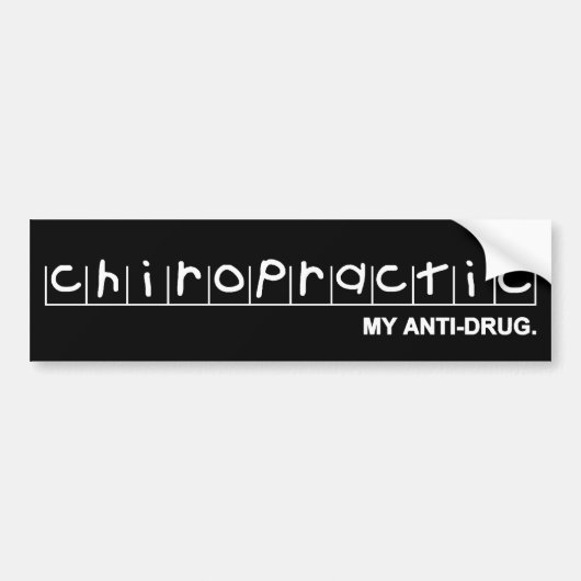 Chiropraktik - mein Anti-Droge Autoaufkleber (Vorne)