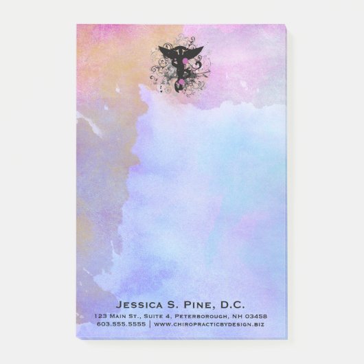 Chiropraktik Posten-it® Anmerkungen des Post-it Klebezettel (Vorderseite)