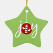 Chiropraktik-rote Freude-Weihnachtsverzierung Keramik Ornament (Hinten)