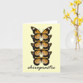 Chiropraktik-Schmetterlinge Karte (Gelbe Blume)