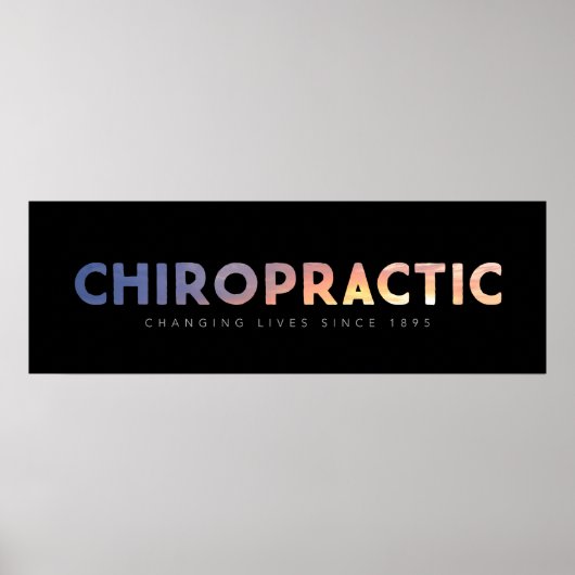 Chiropraktik - Seit 1895 (schwarz) Poster (Vorne)
