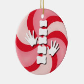 Chiropraktik-Süßigkeits-Weihnachtsverzierung Keramikornament (Rechts)