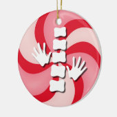 Chiropraktik-Süßigkeits-Weihnachtsverzierung Keramikornament (Links)