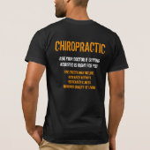 Chiropraktik T-Shirt (Rückseite)