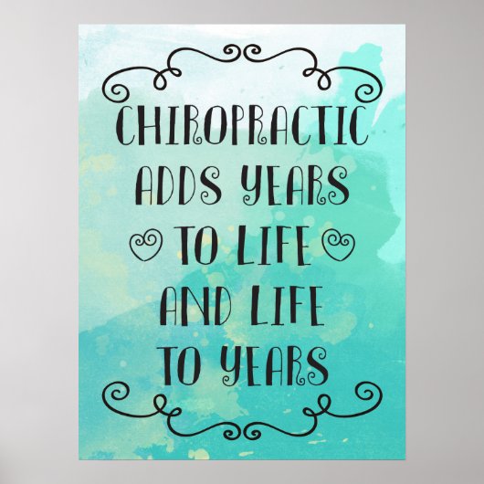 Chiropraktik verleiht 18x24 Plakat Leben (Vorne)