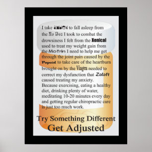 Chiropraktik versuchen Sie etwas Anderes Poster
