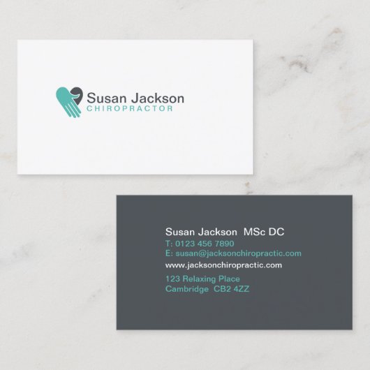 Chiropraktik-Visitenkarte Visitenkarte (Vorne/Hinten)