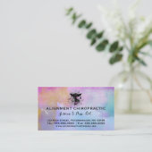 Chiropraktik-Visitenkarten des Aquarell-{Purpur} Visitenkarte (Stehend Vorderseite)