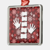 Chiropraktik-Weihnachtsquadrat-Verzierung Ornament Aus Metall (Links)