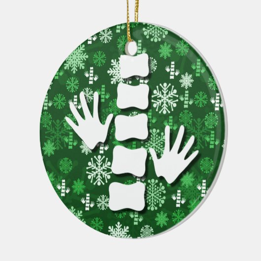 Chiropraktik-Weihnachtsverzierung Keramik Ornament (Links)