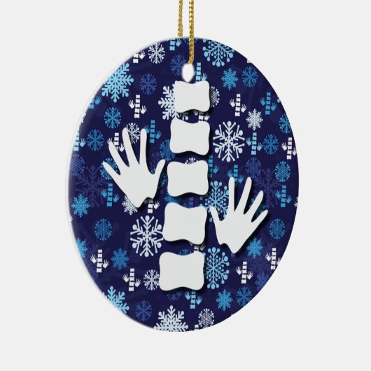Chiropraktik-Weihnachtsverzierung Keramikornament (Rechts)