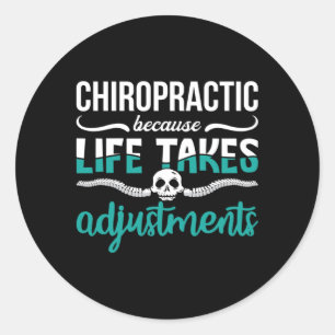Chiropraktiker Chiro Chiropraktik wegen Lebensspin Runder Aufkleber