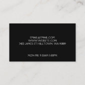 Chiropraktiker, Chiropraktiker, Krankenversicherun Visitenkarte (Rückseite)