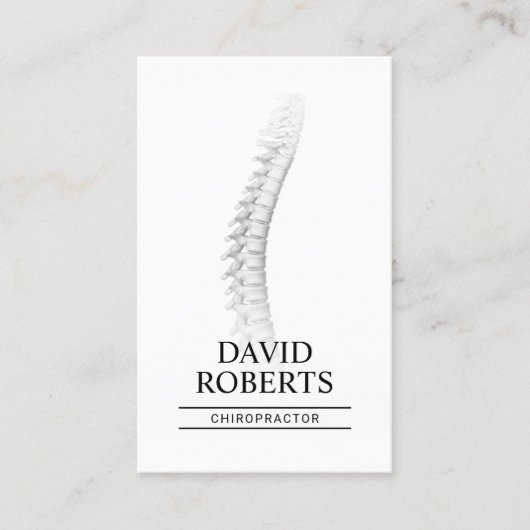 Chiropraktiker Chiropraktiker Wirbelsäule Adjust T Visitenkarte (Vorderseite)