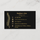 Chiropraktiker Chiropraktiker Wirbelsäulentherapeu Visitenkarte (Rückseite)