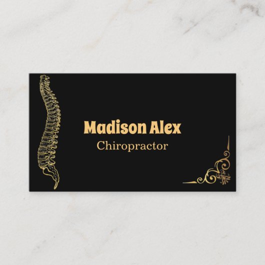 Chiropraktiker Chiropraktiker Wirbelsäulentherapeu Visitenkarte (Vorderseite)