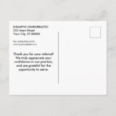 Chiropraktiker Dankeschön-Karte Postkarte (Rückseite)