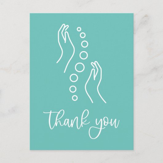 Chiropraktiker Dankeschön-Karte Postkarte (Vorderseite)