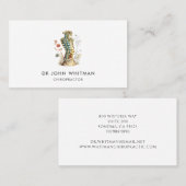 Chiropraktiker der Skelettspine Visitenkarte (Vorne/Hinten)