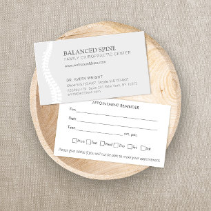 Chiropraktiker Erinnerung Visitenkarte