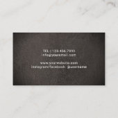 Chiropraktiker Gold Spine Dark Leather Visitenkarte (Rückseite)