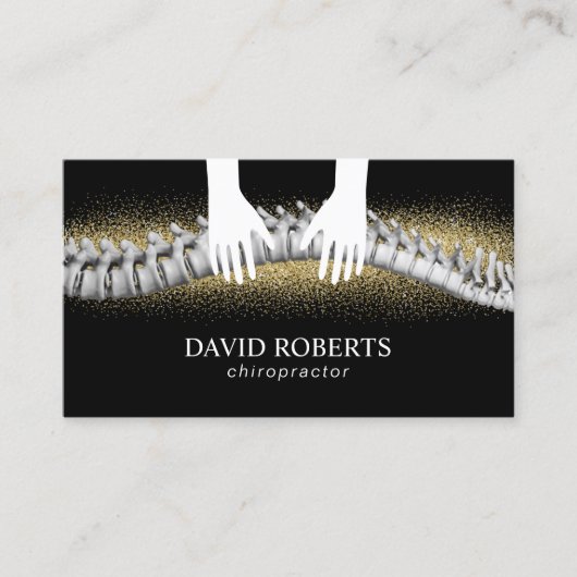 Chiropraktiker Hüfthandgriff und Wirbelsäule Visitenkarte (Vorderseite)