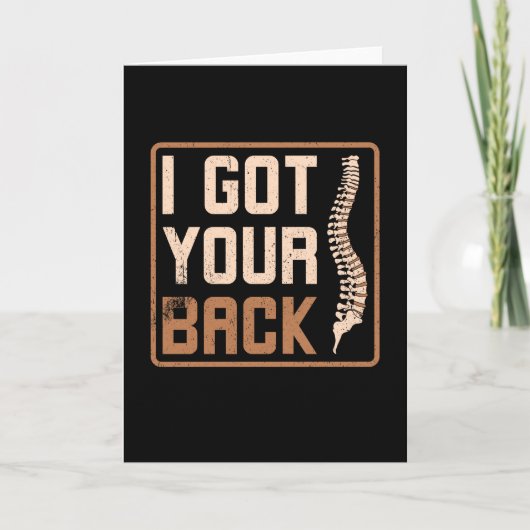 Chiropraktiker ich Got Ihren Rücken Karte (Vorderseite)