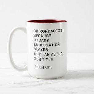 Chiropraktiker Knochenversteller Personalisierter Zweifarbige Tasse